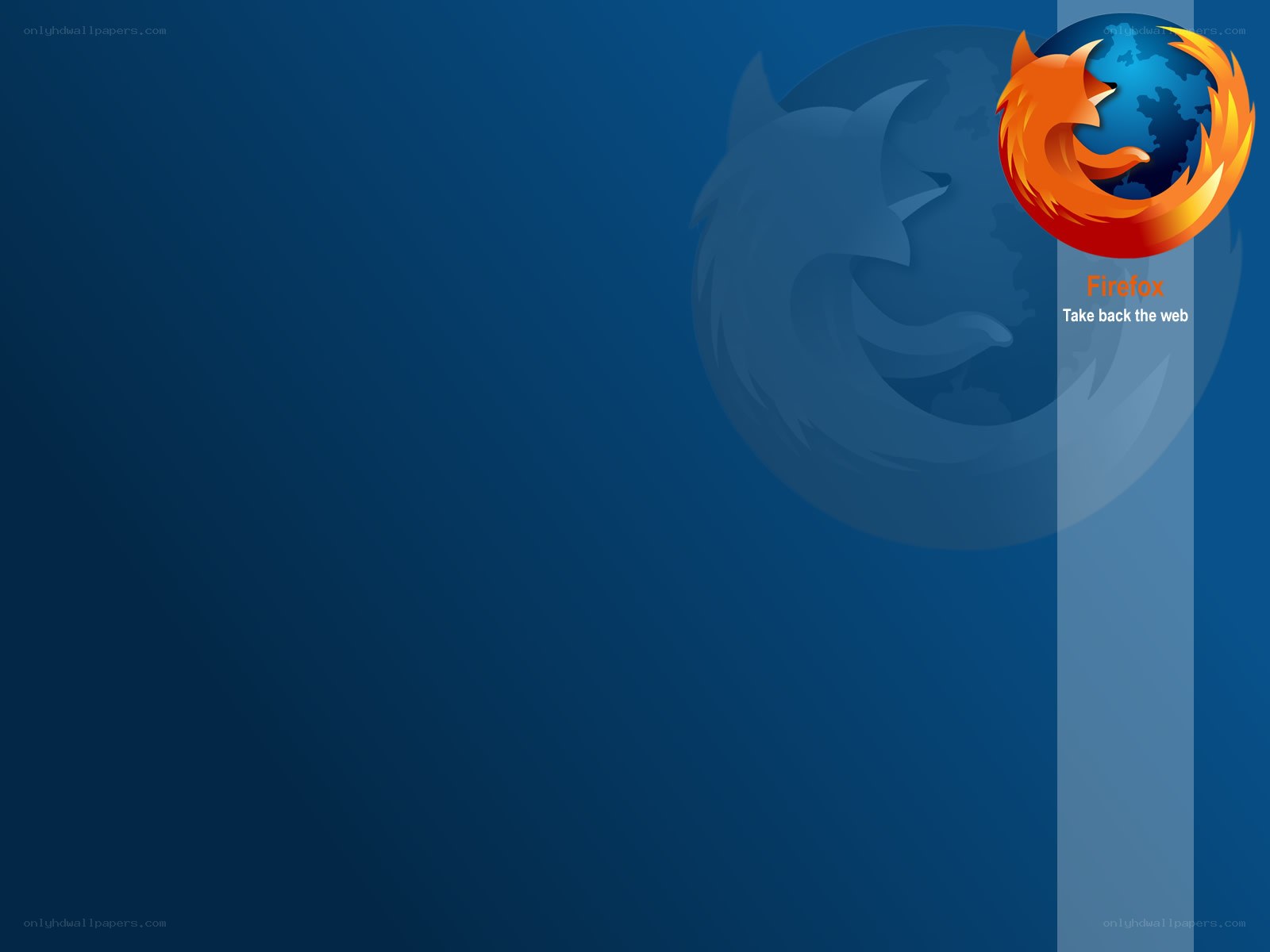 Firefox logo on blue background