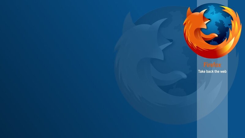 Firefox logo on blue background