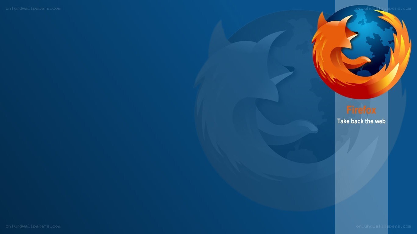 Firefox logo on blue background