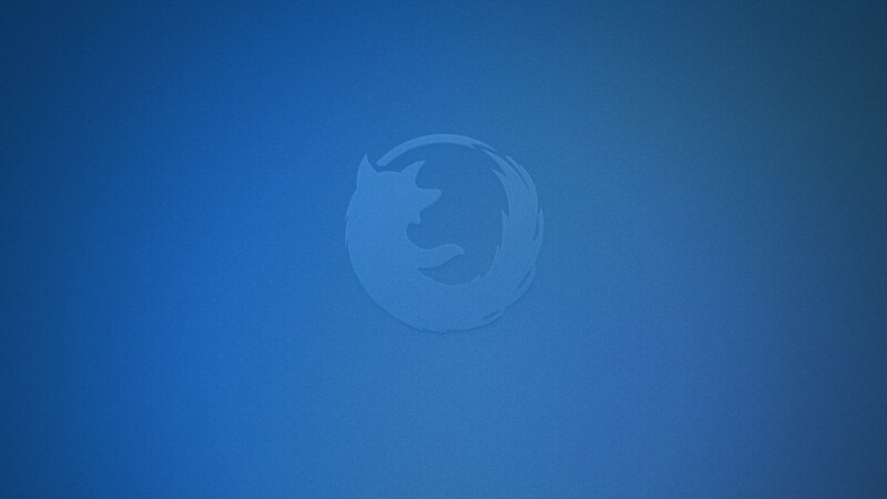 Firefox logo on blue background
