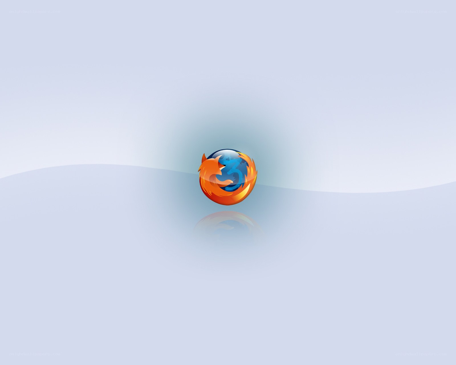 Firefox logo on blue background