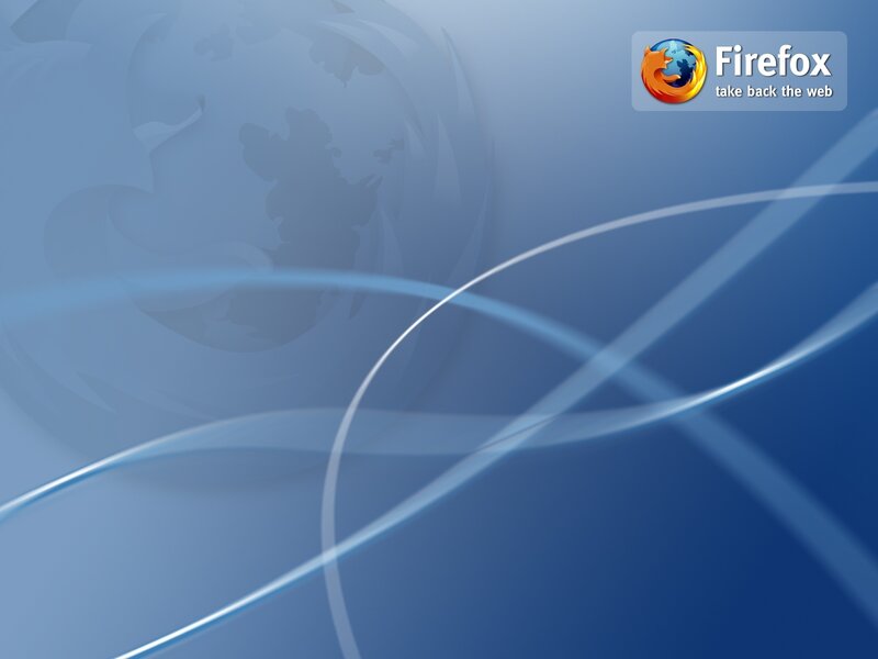 Firefox Logo on Blue Background — Calm