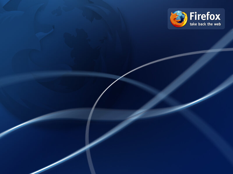 Firefox Logo on Blue Background — Modern, Digital Art