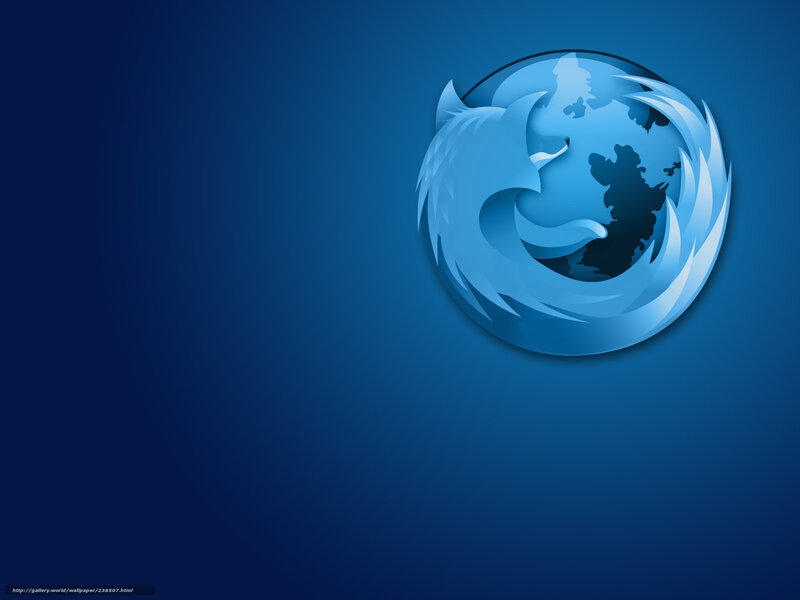 Firefox logo on blue background