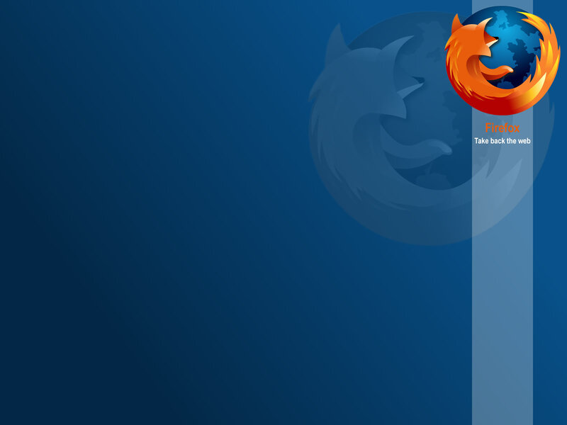 Firefox Logo on Blue — Calm, Digital Art, Fox