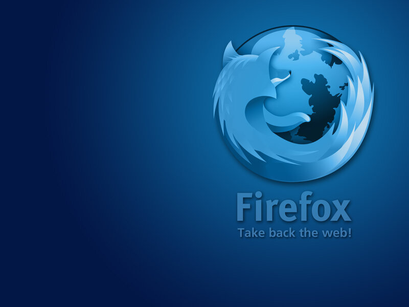 Firefox Logo on Blue — Calm, Digital Art