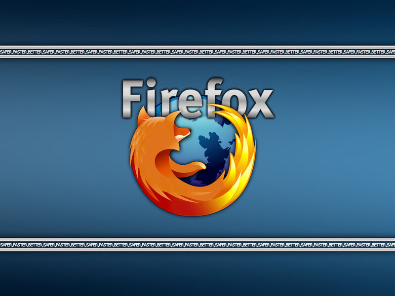 Firefox Logo on Blue — Neutral, Digital Art
