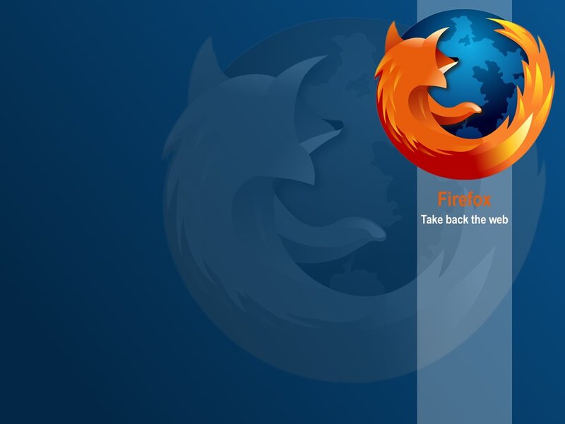 Firefox Logo on Blue — Professional, Illustration