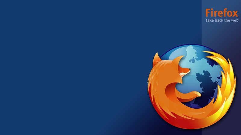 Firefox Logo on Blue — Professional, Vector Art