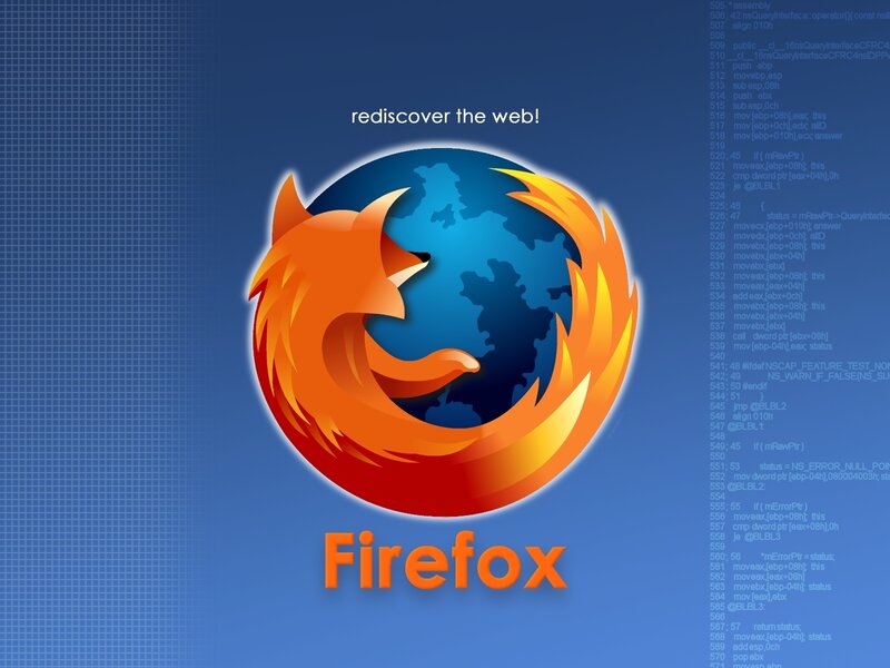 Firefox Logo on Blue — Technological