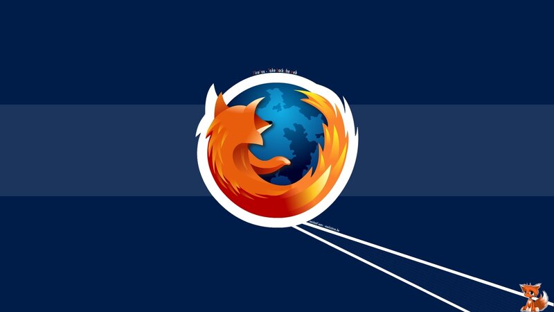 Firefox Logo on Blue