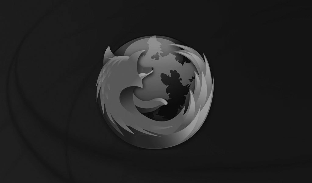 Firefox logo on dark background