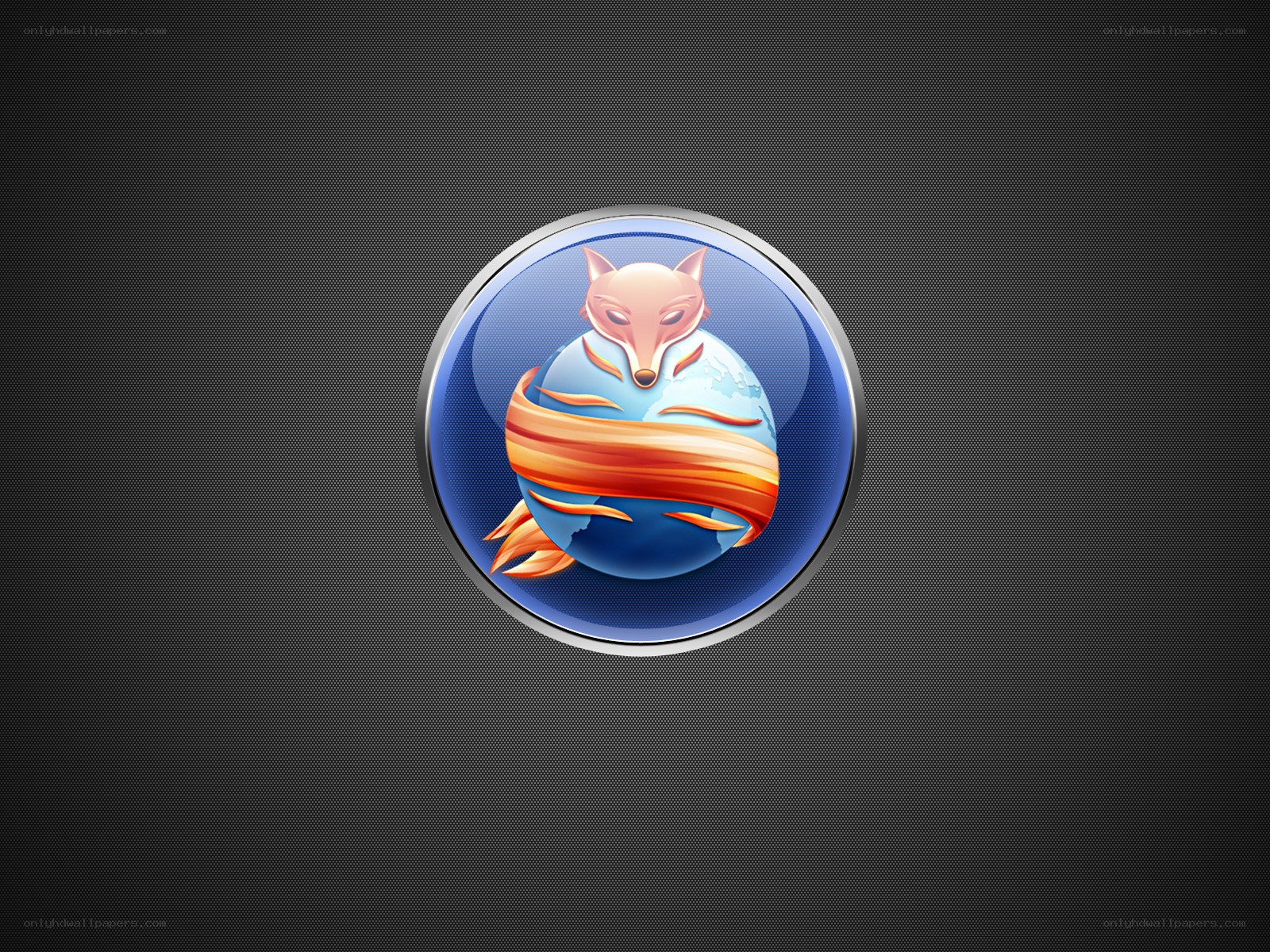Firefox logo on dark background