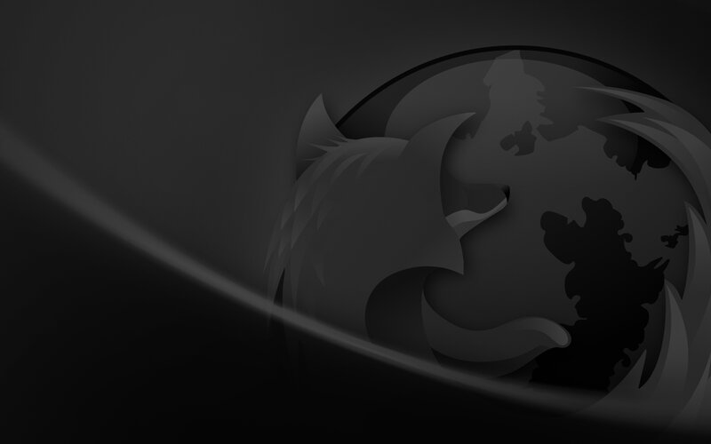 Firefox logo on dark background