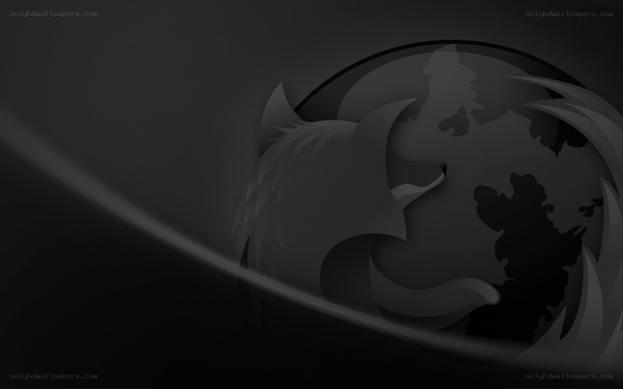 Firefox logo on dark background