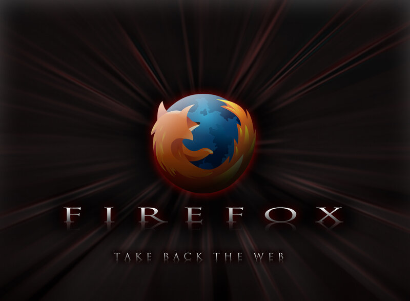 Firefox Logo on Dark Background — Black, Dramatic