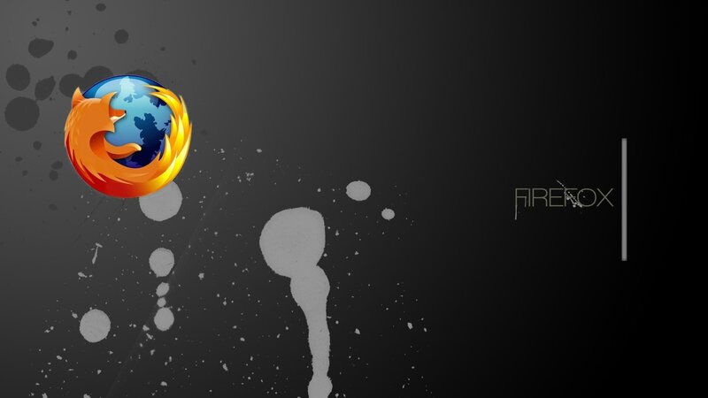 Firefox Logo on Dark Background — Black, Modern