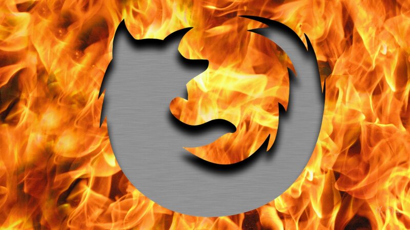 Firefox Logo on Flames