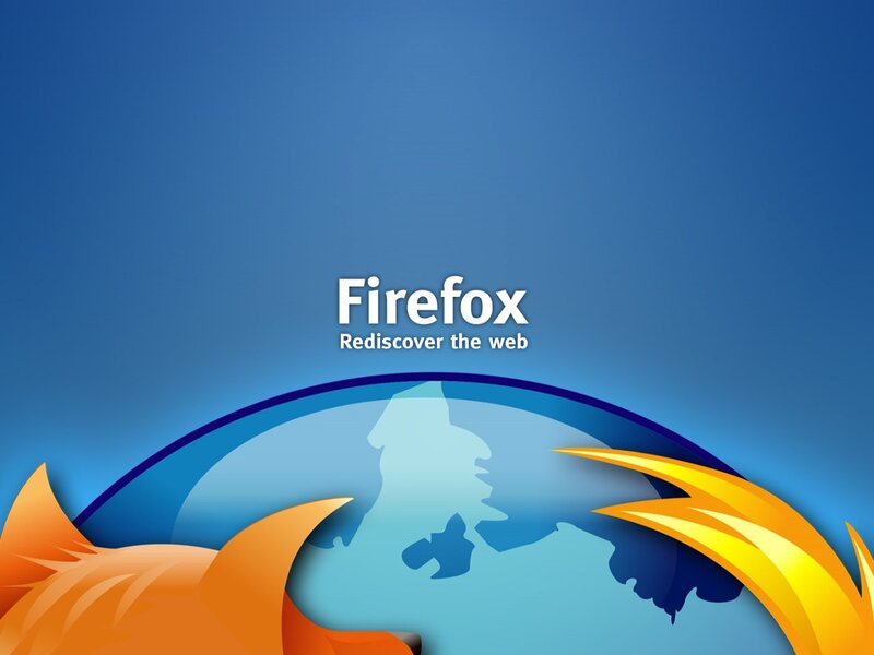 Firefox Logo on Globe — Blue, Modern