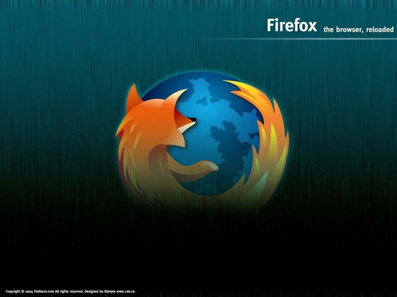 Firefox Logo on Globe — Blue