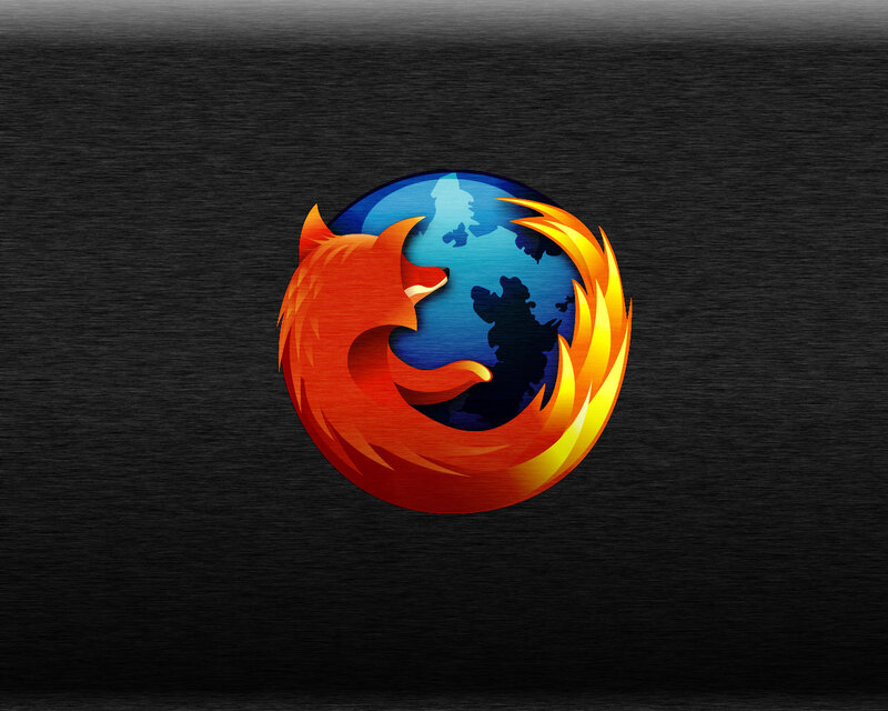 Firefox Logo on Globe — Orange, Neutral