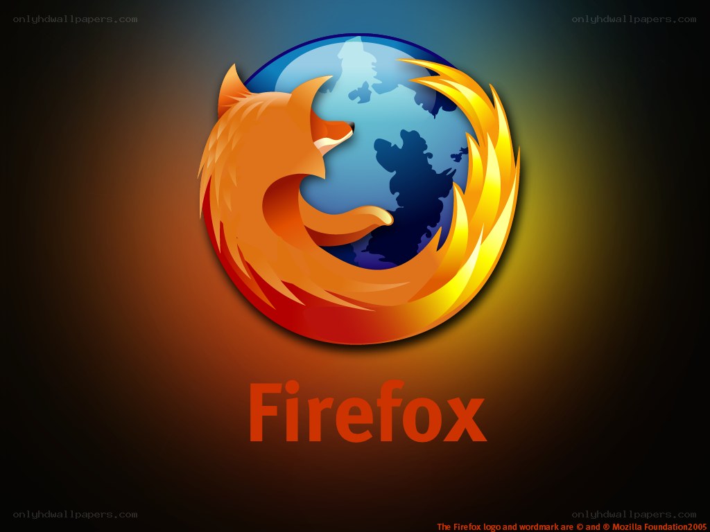Firefox logo on gradient background