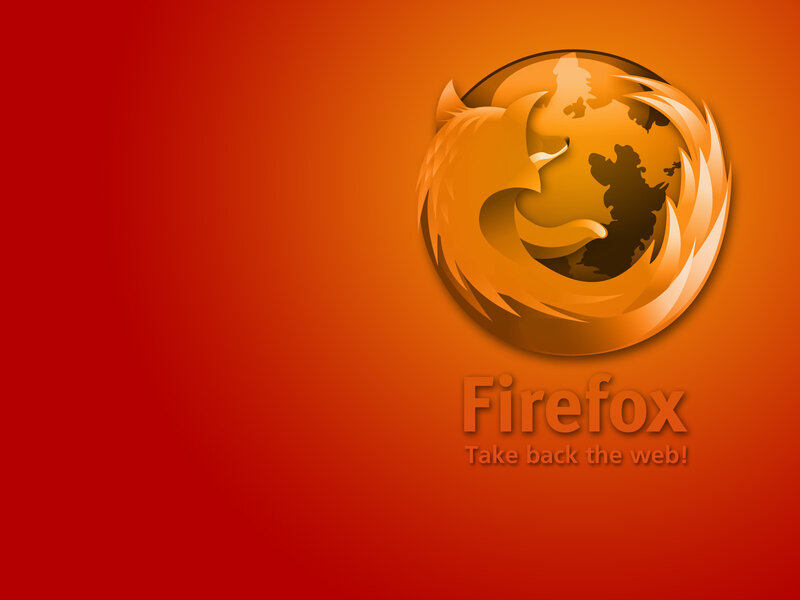 Firefox Logo on Gradient — Red, Bold