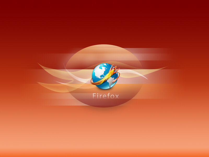 Firefox Logo on Gradient — Red, Dynamic, Digital Art