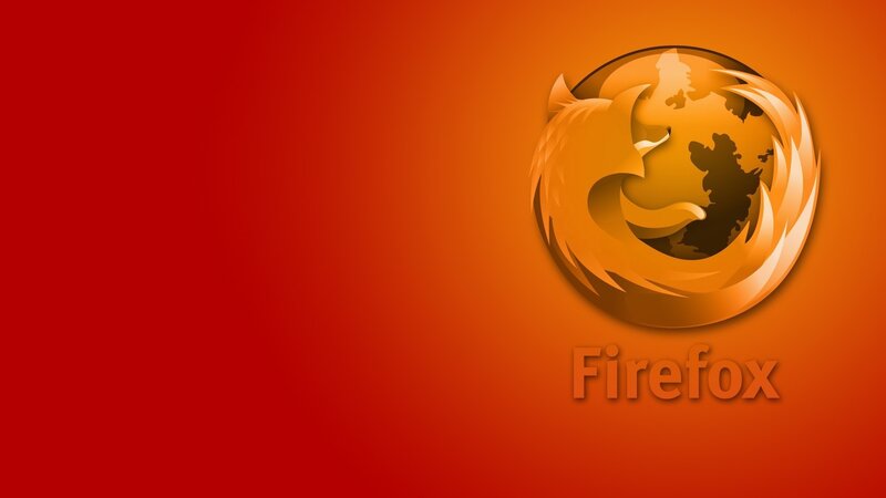 Firefox Logo on Gradient — Red