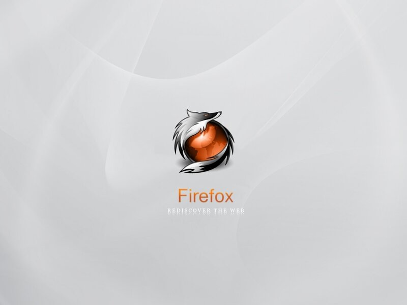 Firefox Logo on Gray
