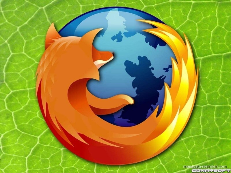 Firefox Logo on Leaf — Green