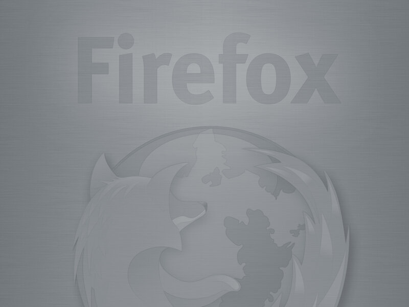 Firefox logo on metal background