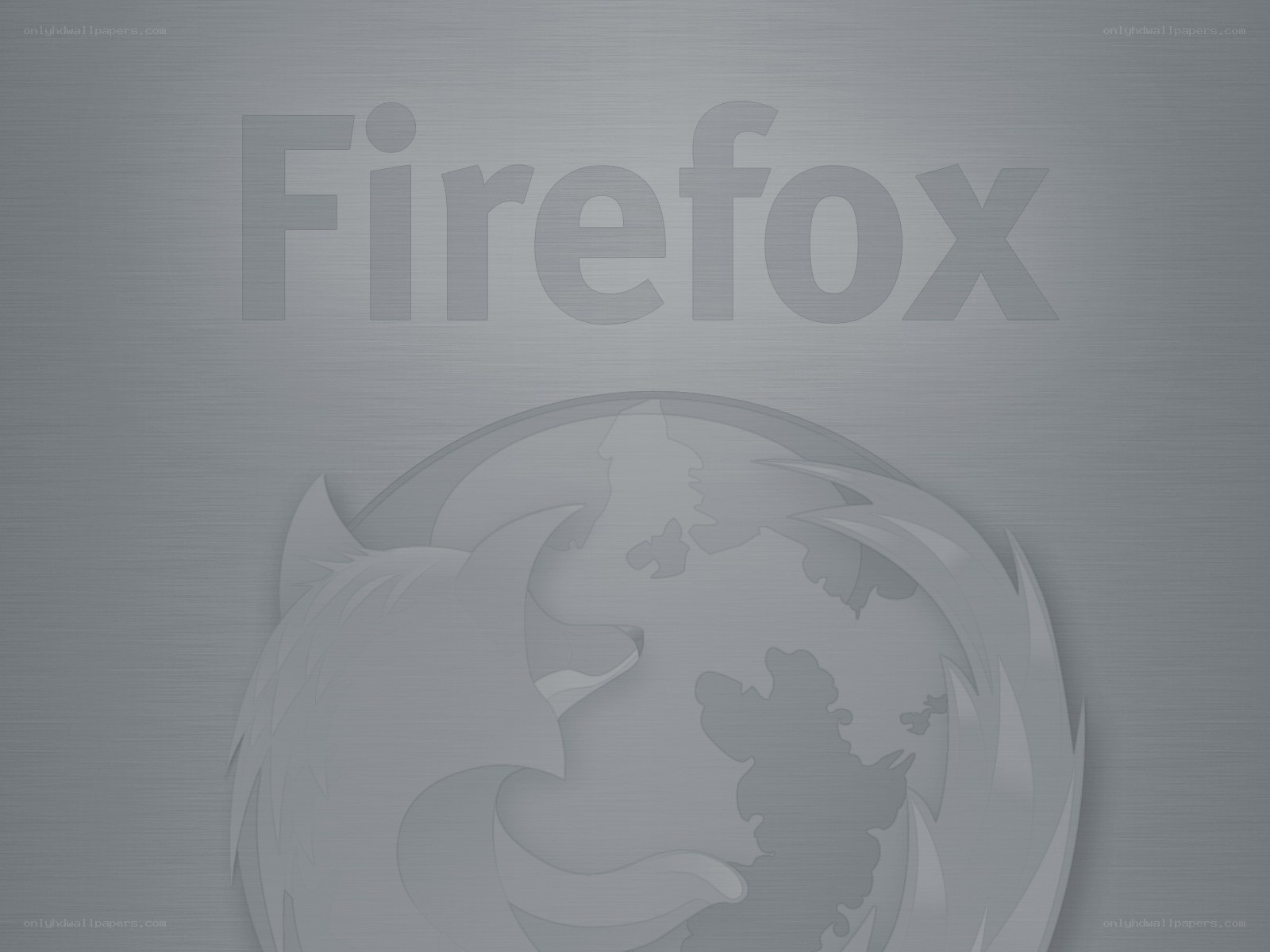 Firefox logo on metal background