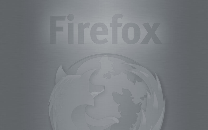 Firefox logo on metal background
