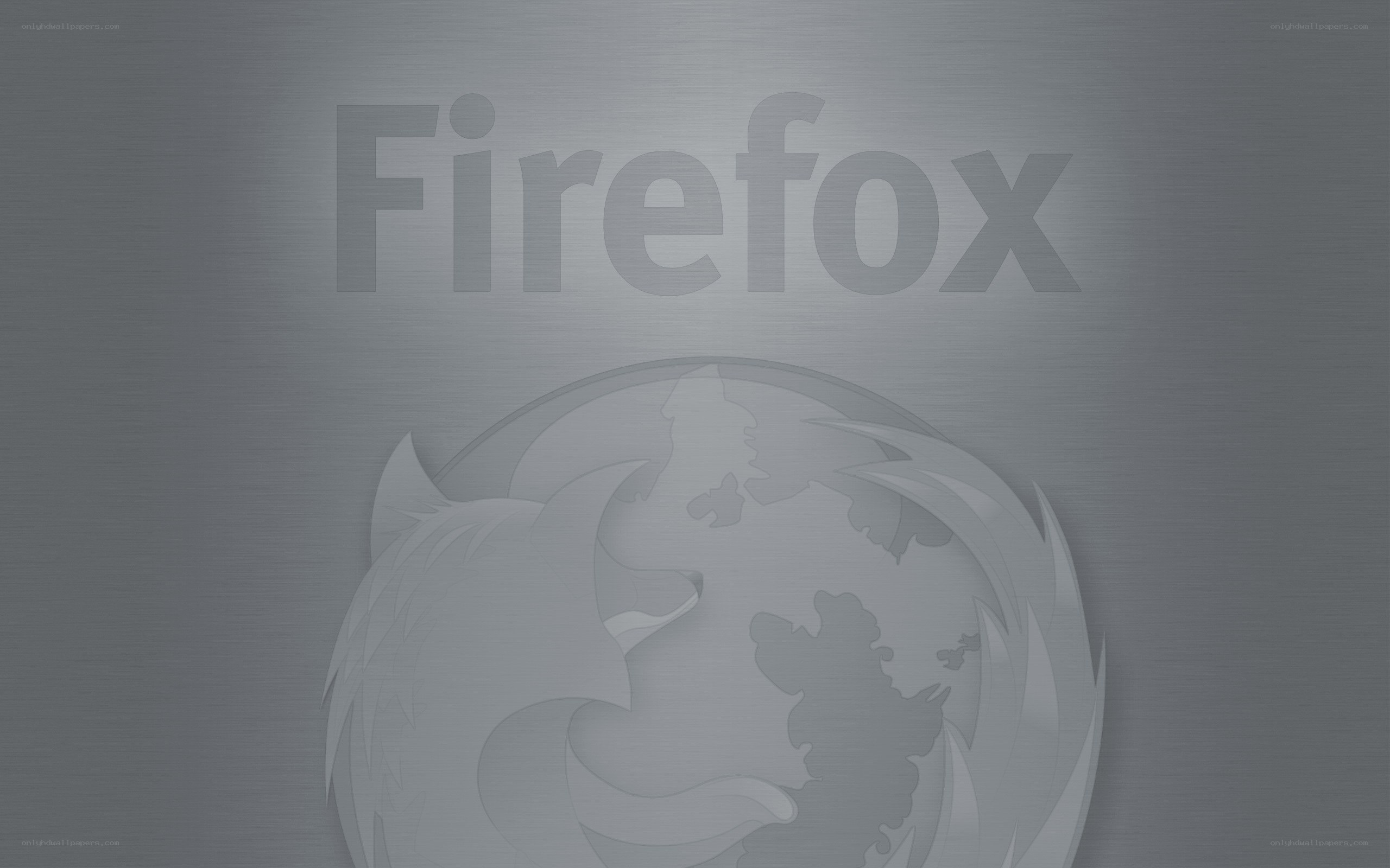 Firefox logo on metal background