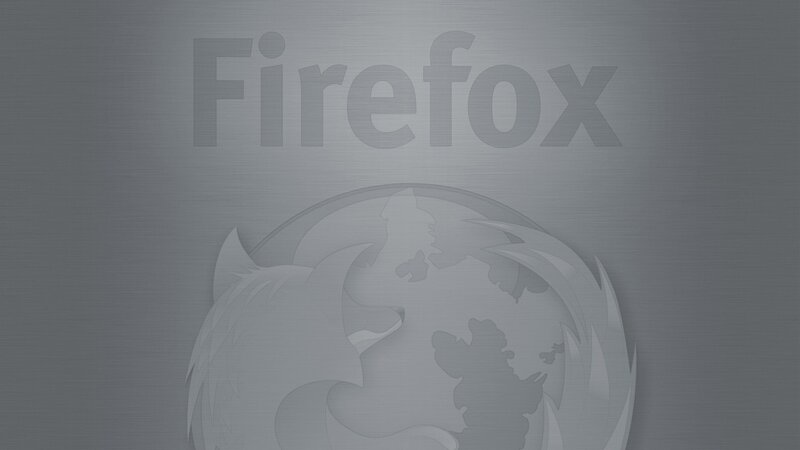 Firefox Logo on Metal — Gray