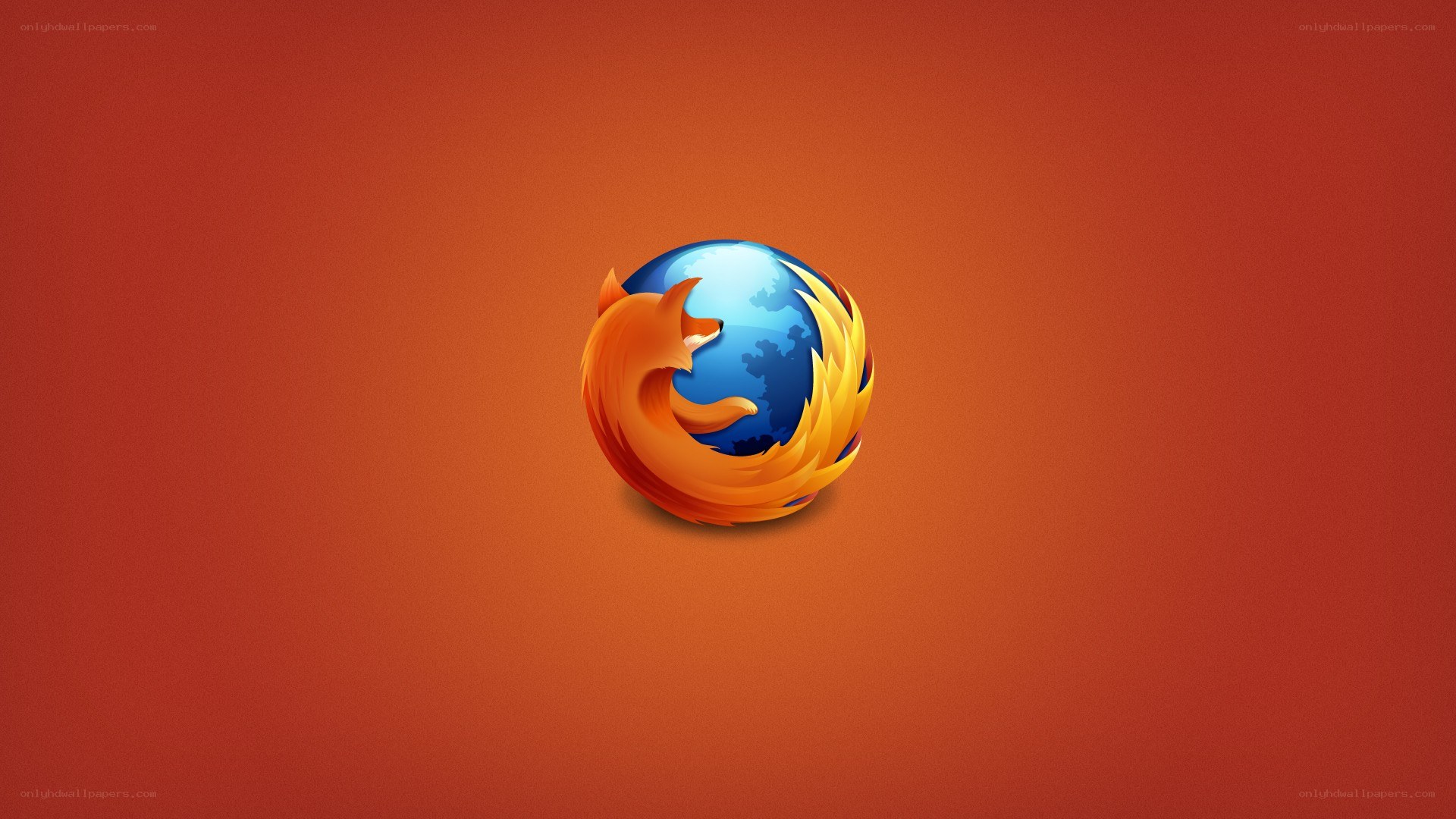 Firefox logo on orange