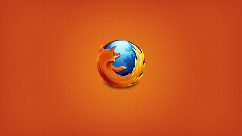 Firefox Logo on Orange — Minimalist