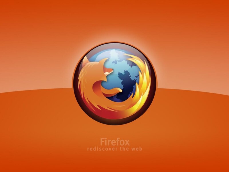 Firefox Logo on Orange — Vibrant