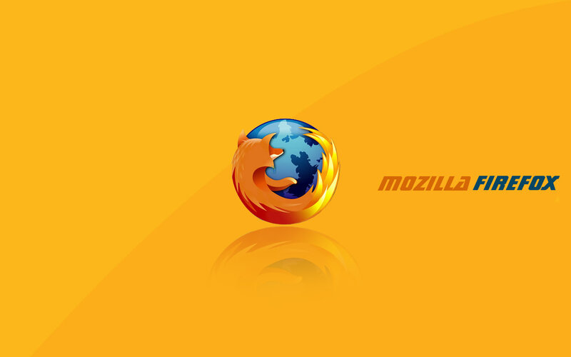 Firefox Logo on Orange — Vibrant, Vector Art
