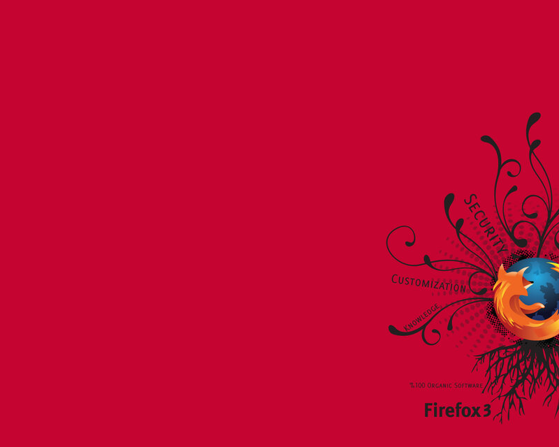 Firefox Logo on Red — Bold