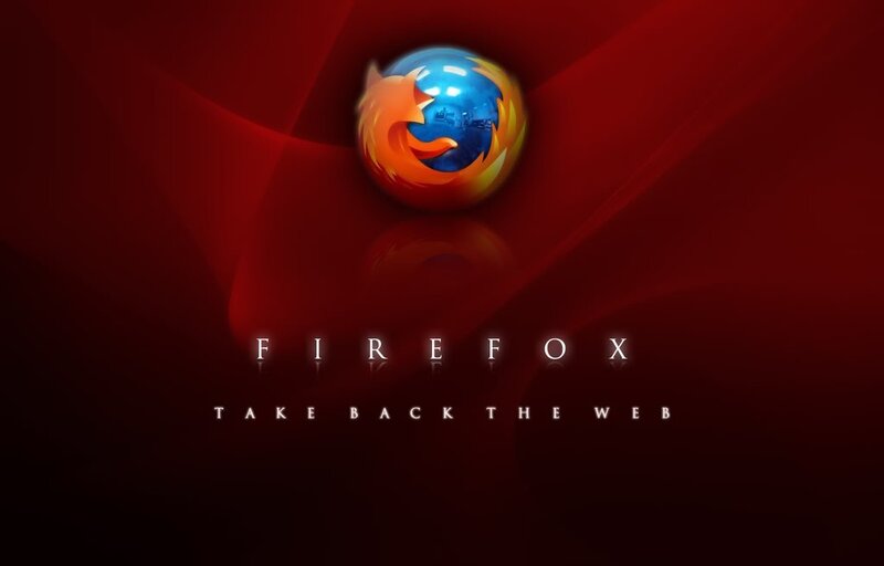 Firefox Logo on Red