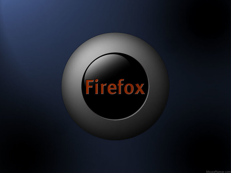 Firefox Logo on Sphere — Black