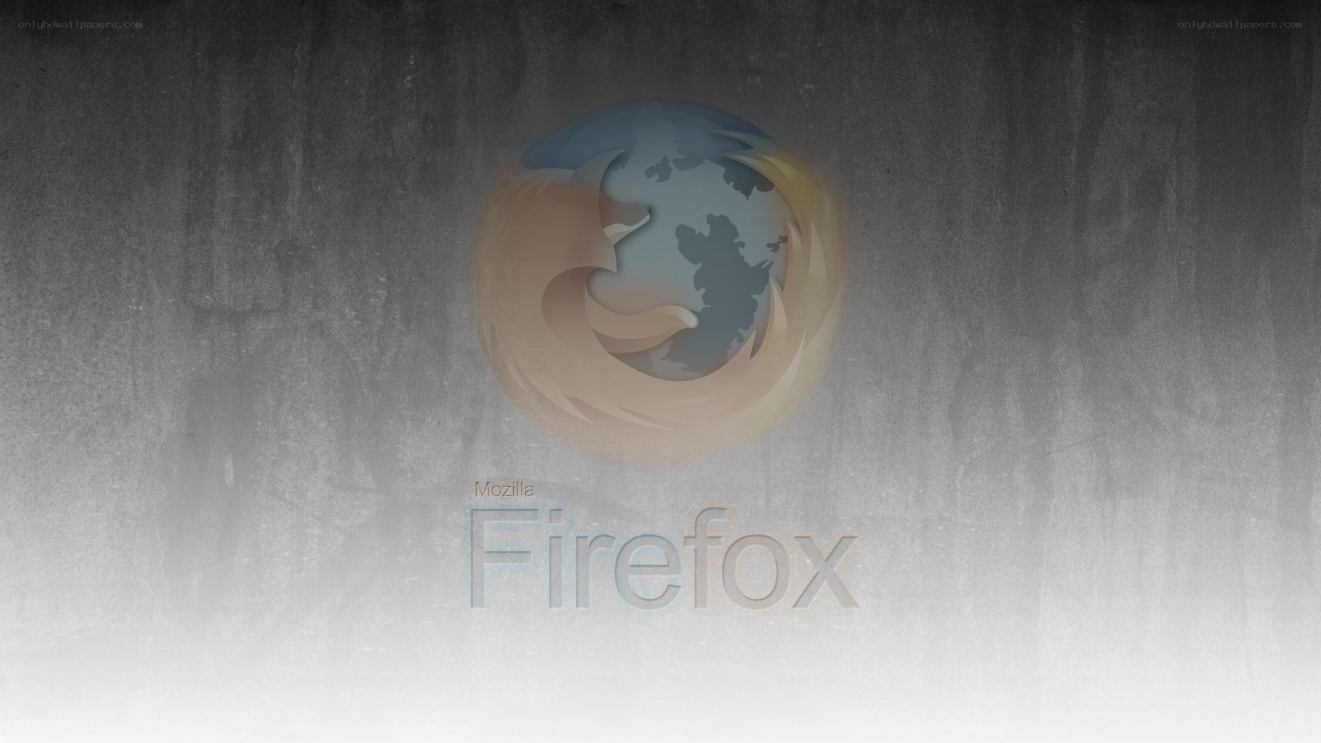 Firefox logo on textured background