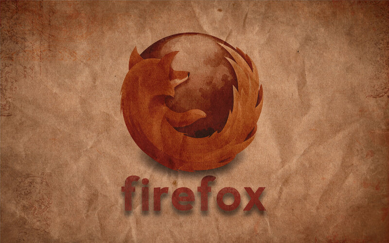 Firefox Logo on Textured Paper