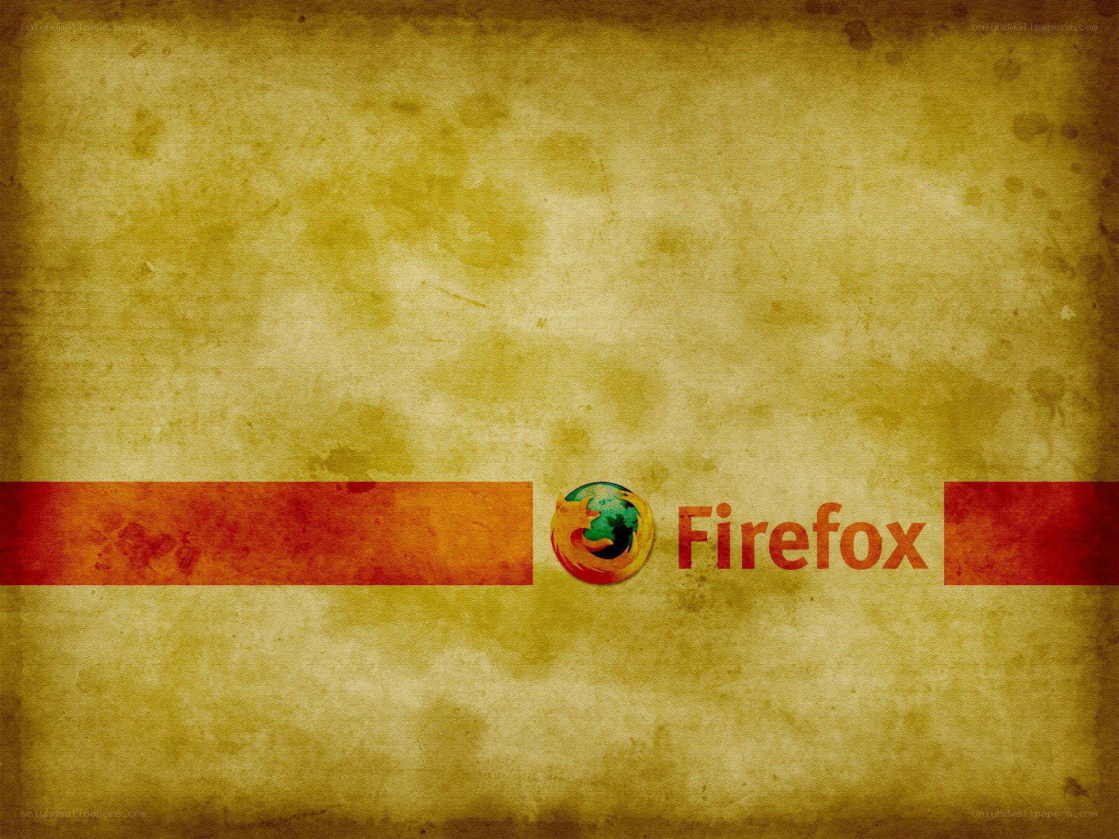 Firefox logo on vintage paper