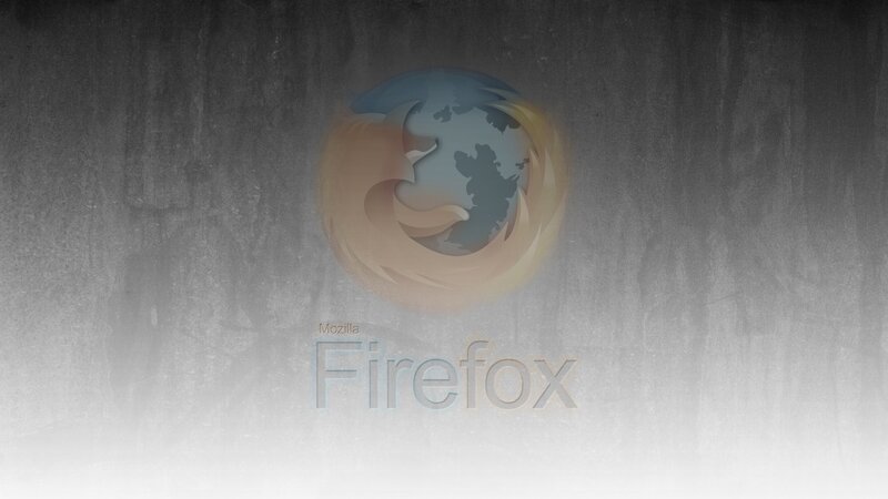 Firefox Logo on Wall — Gray