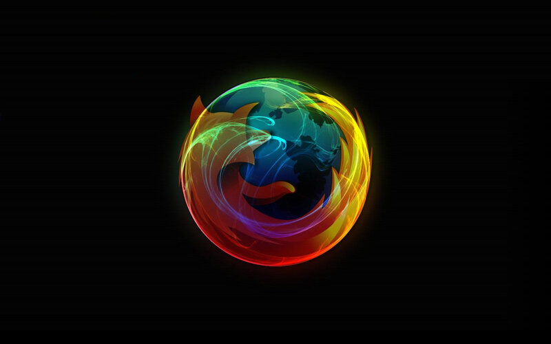 Firefox Logo Sphere — Black