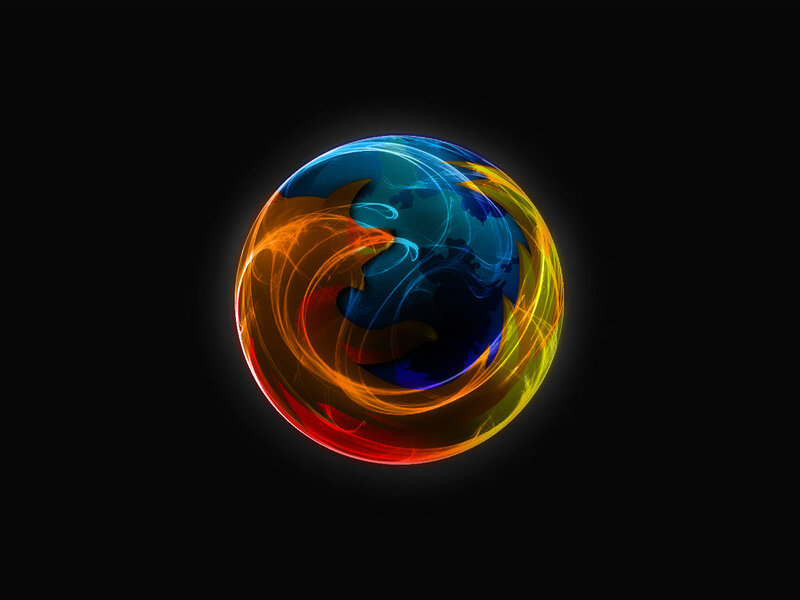 Firefox Logo Sphere — Blue, Dramatic, Digital Art, Flame