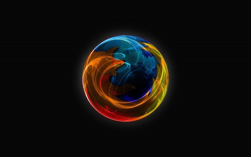 Firefox Logo Sphere — Blue, Dramatic, Digital Art